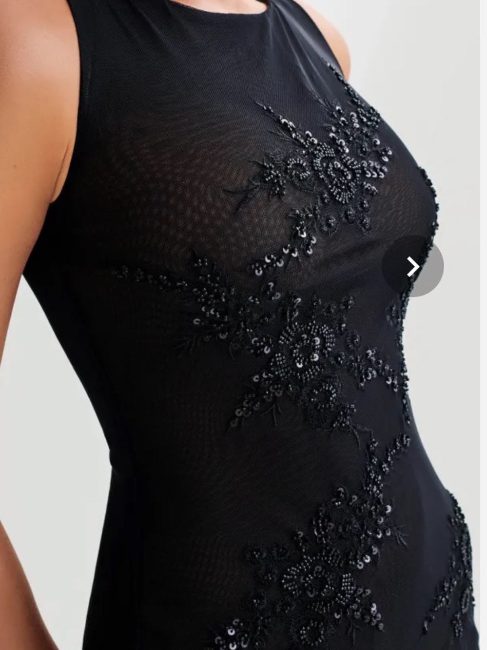 Meshki Maeva Embroidered Mesh Maxi Dress - Black - Picture 11 of 12